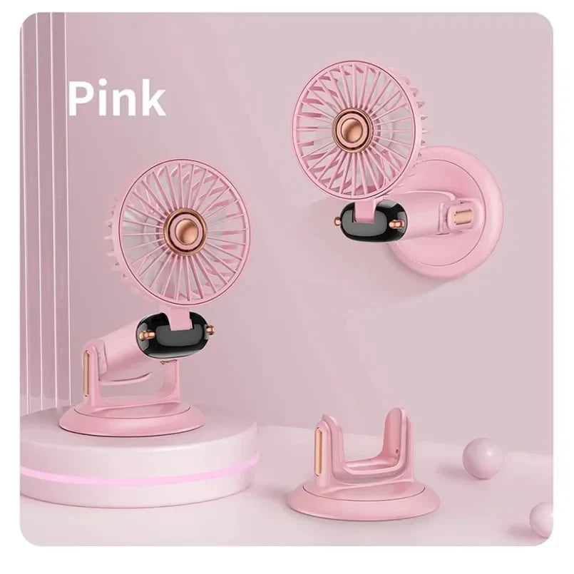 Portable Mini Handheld Fan with 3000mAh Battery Foldable Neck Design USB Rechargeable 5 Speed Adjustable with Phone Stand and Display Screen