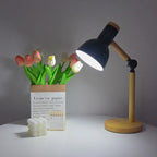 Nordic Wooden Desk Lamp with Adjustable Angle