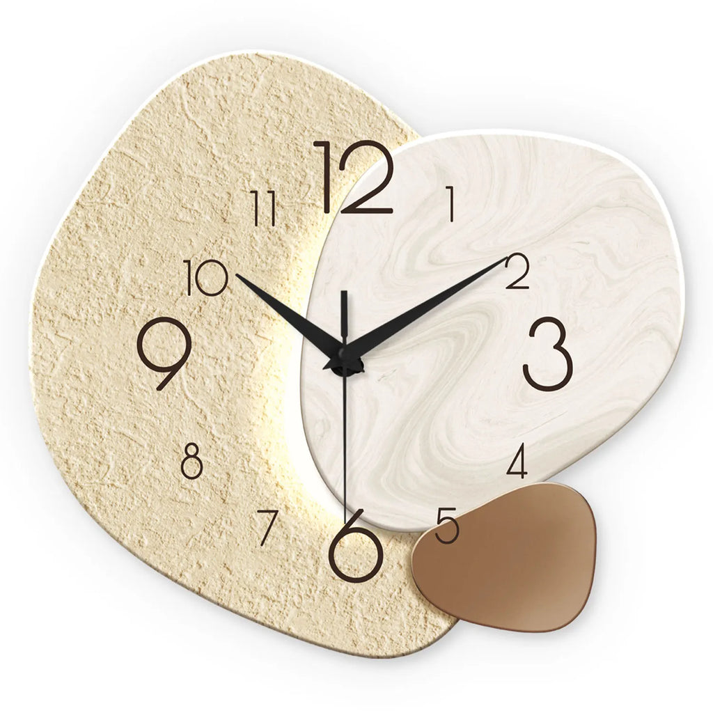 TempoStone Modern Wall Clock with Silent Quartz Movement
