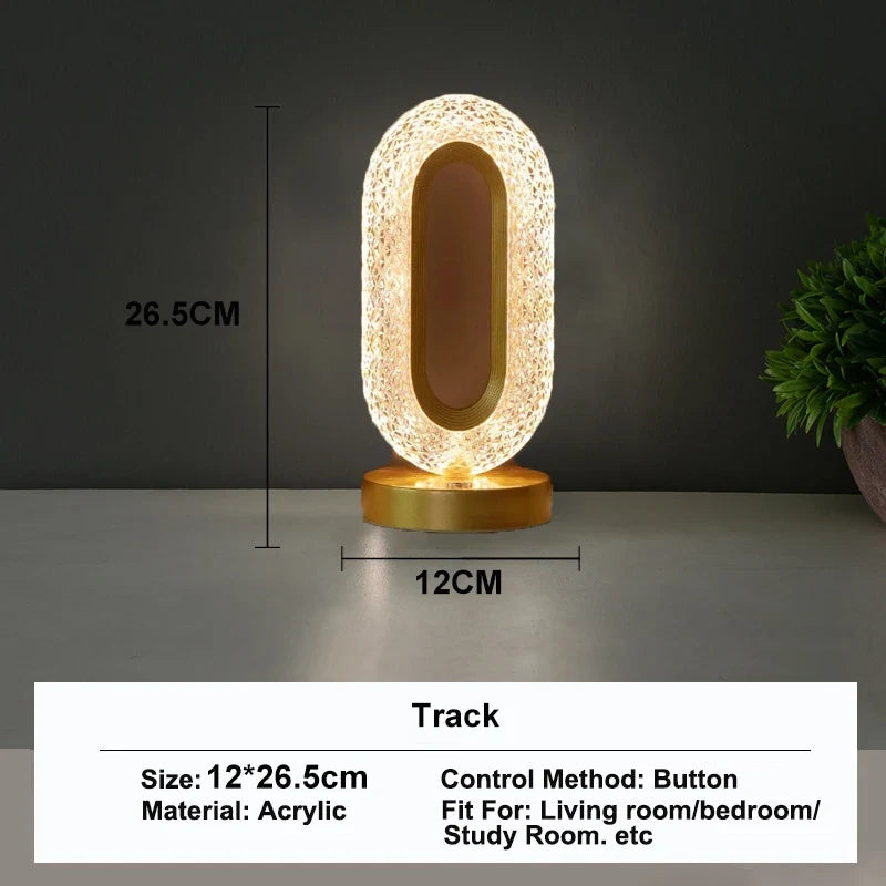 Stellora 3D Crystal LED Night Light with Touch Dimming