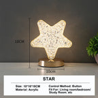Stellora 3D Crystal LED Night Light with Touch Dimming