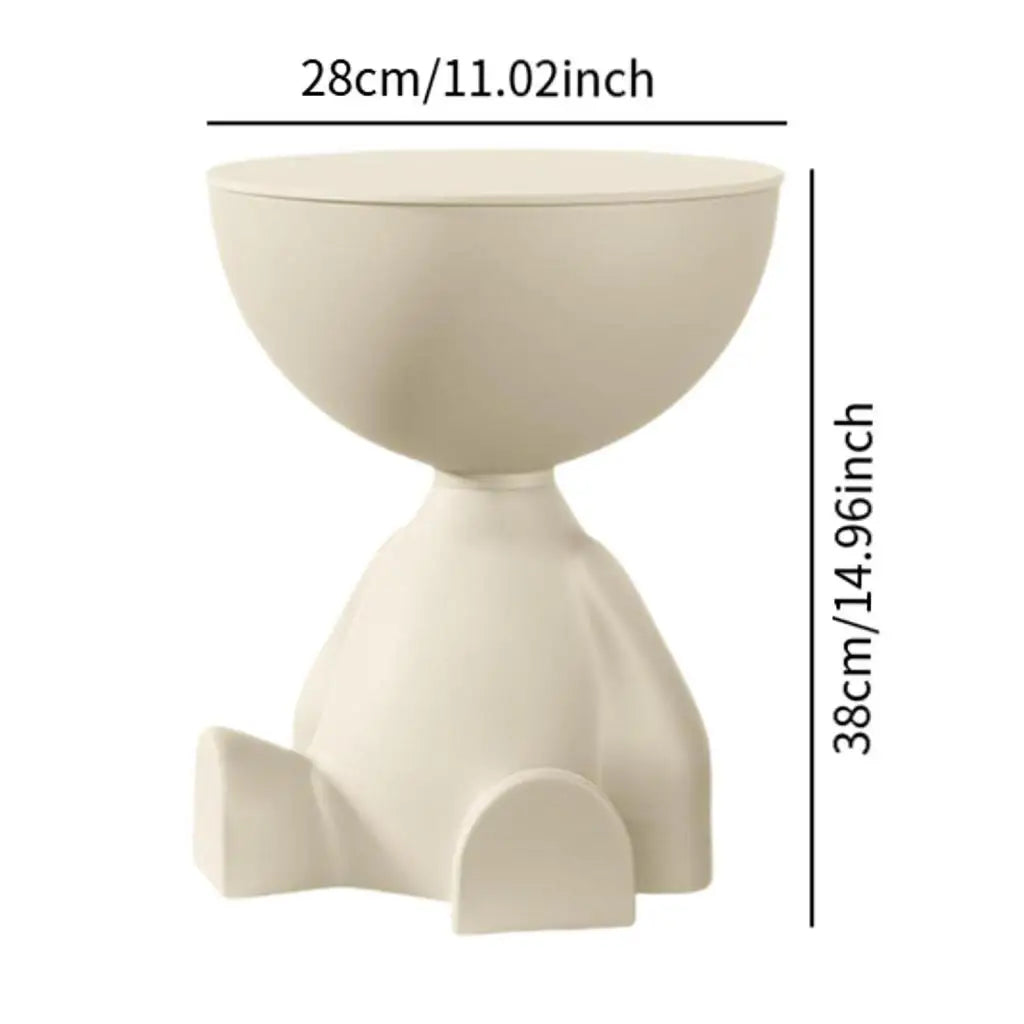 Playful Bear-Shaped Side Table with Hidden Storage