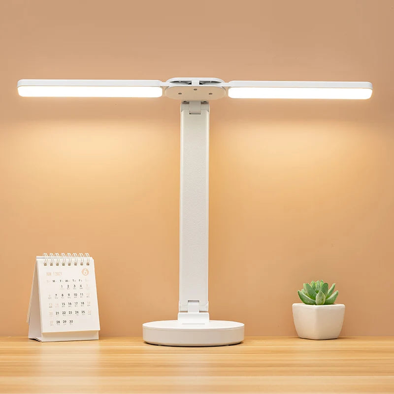 Rechargeable Adjustable LED Reading Lamp with Phone Holder