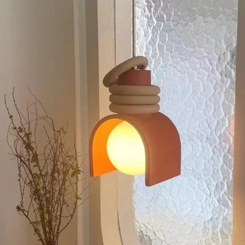 Wabi-Sabi Pendant Light in Japanese Minimalist Resin