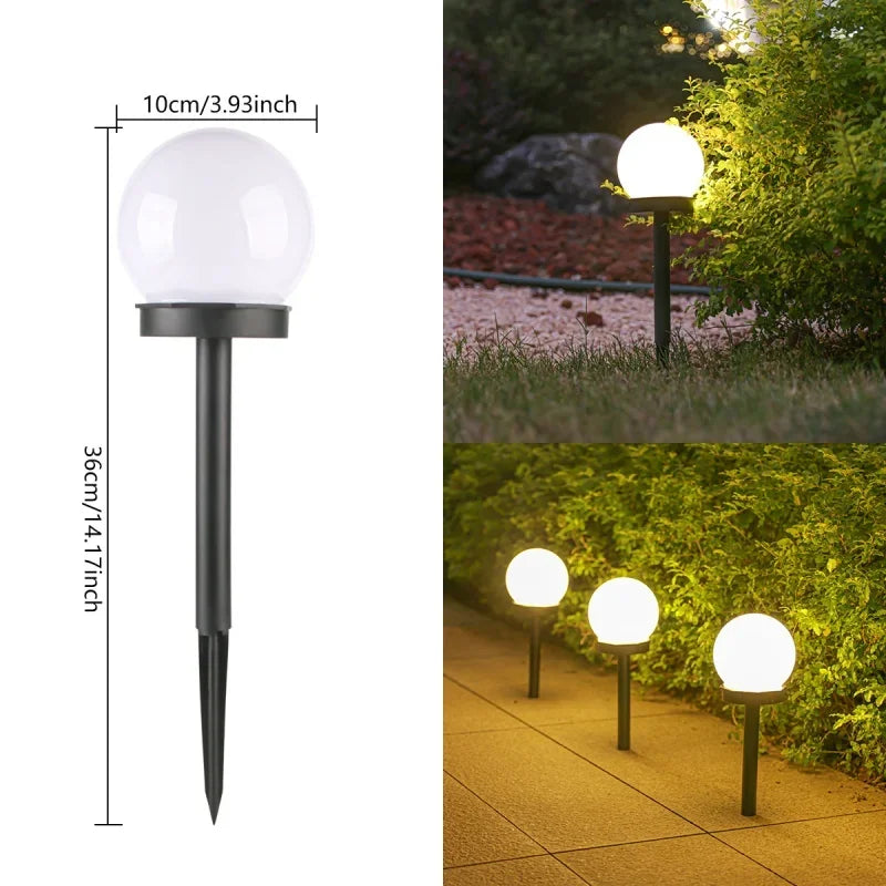 Waterproof Solar LED Garden Ball Light for Lawn and Holiday Decor