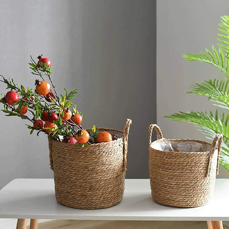 Nordic Woven Plant Storage Basket Modern Home Storage