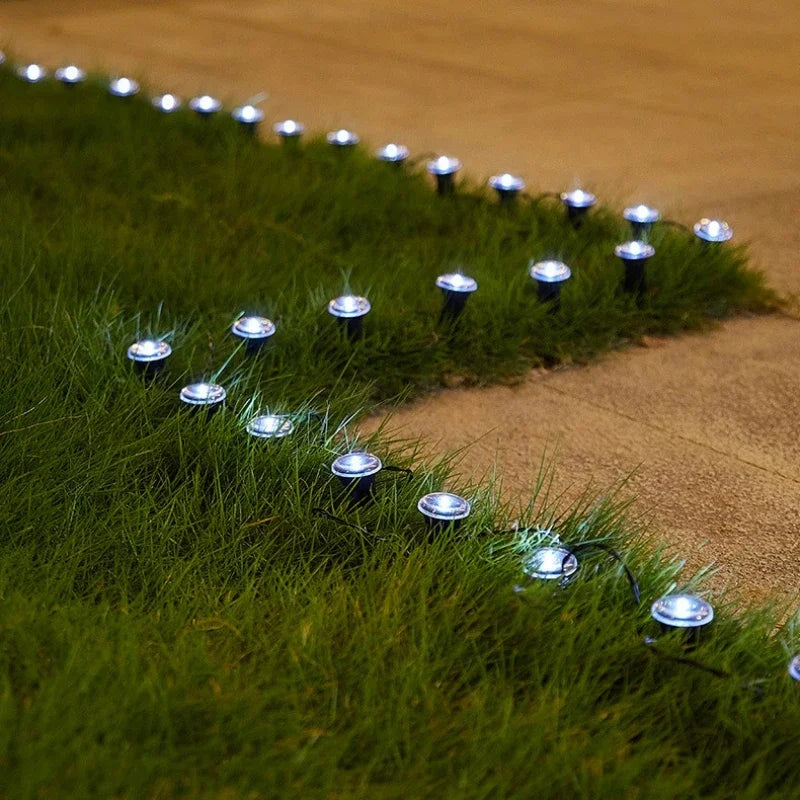 Solar LED Pathway Lamp with 8 Lighting Modes for Camping and Weddings