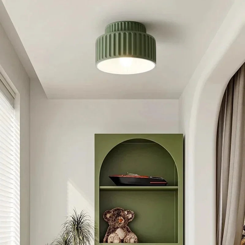 Nordic Ripple Ceiling Light with Sculptural Ribbed Texture