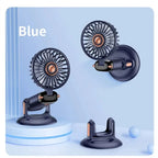 Portable Mini Handheld Fan with 3000mAh Battery Foldable Neck Design USB Rechargeable 5 Speed Adjustable with Phone Stand and Display Screen