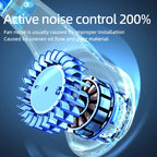 Portable Mini Bladeless Neck Fan USB Rechargeable Summer Cooling Device with Digital Display