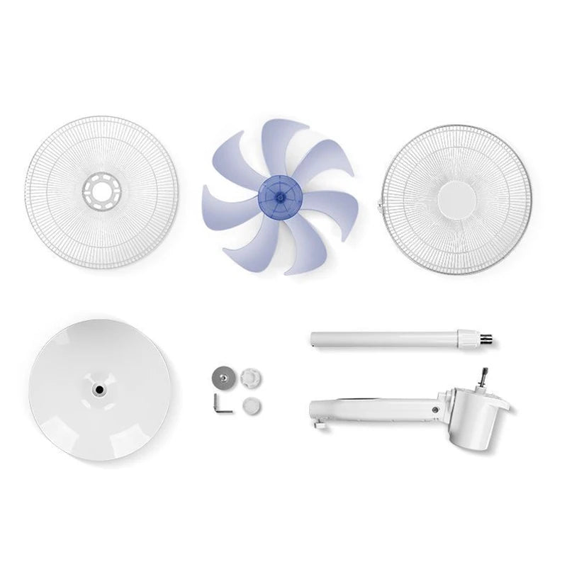 Quiet Electric Floor Fan with Adjustable Head and Timer for Home and Office Use
