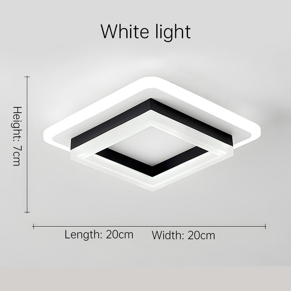 Square LED Ceiling Light with Modern Flush Mount