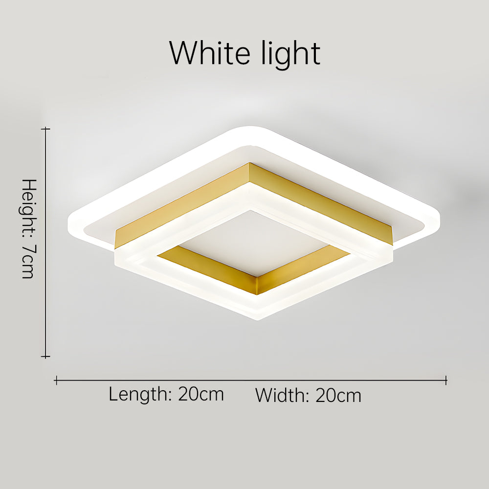 Square LED Ceiling Light with Modern Flush Mount