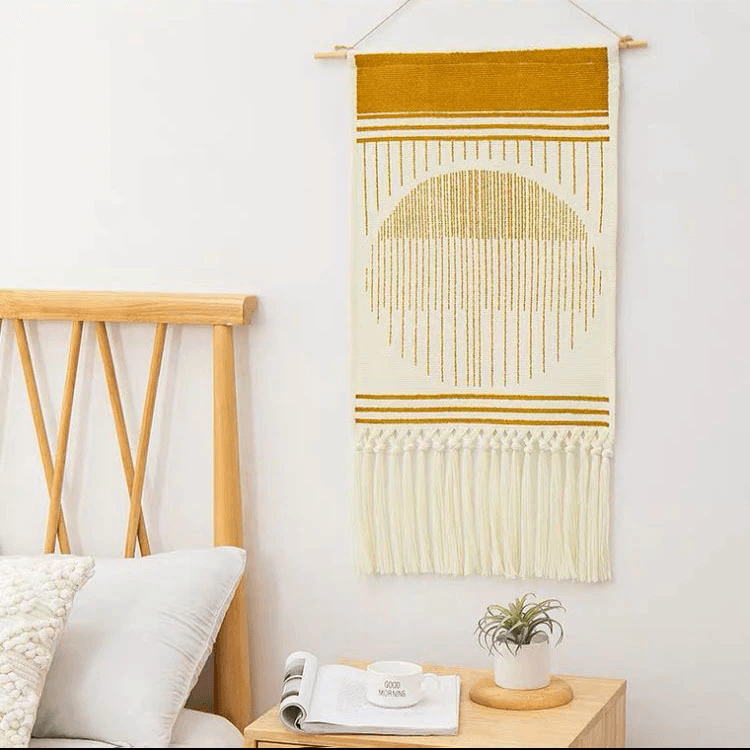 Geometric Tufted Wall Tapestry