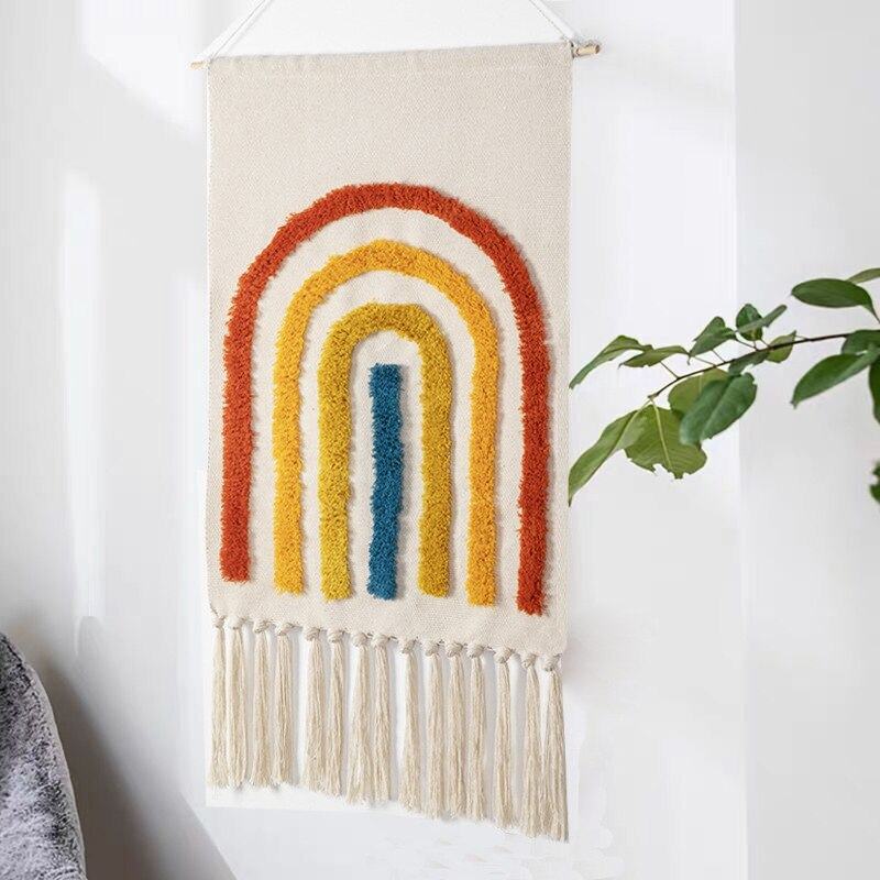 Geometric Tufted Wall Tapestry