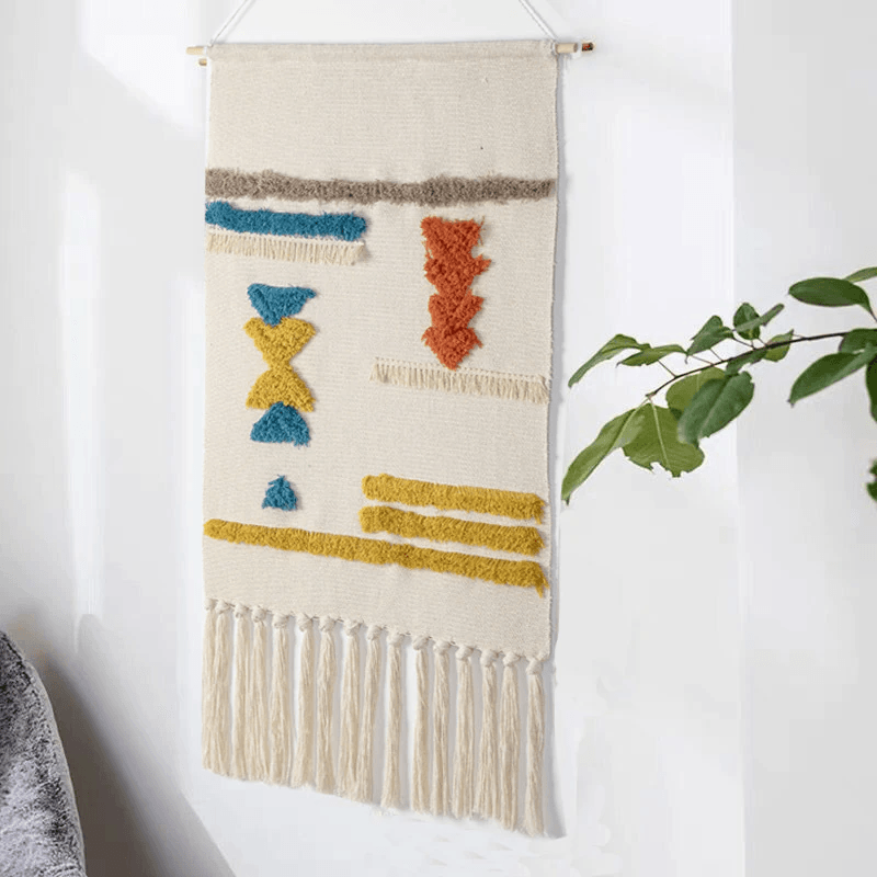 Geometric Tufted Wall Tapestry