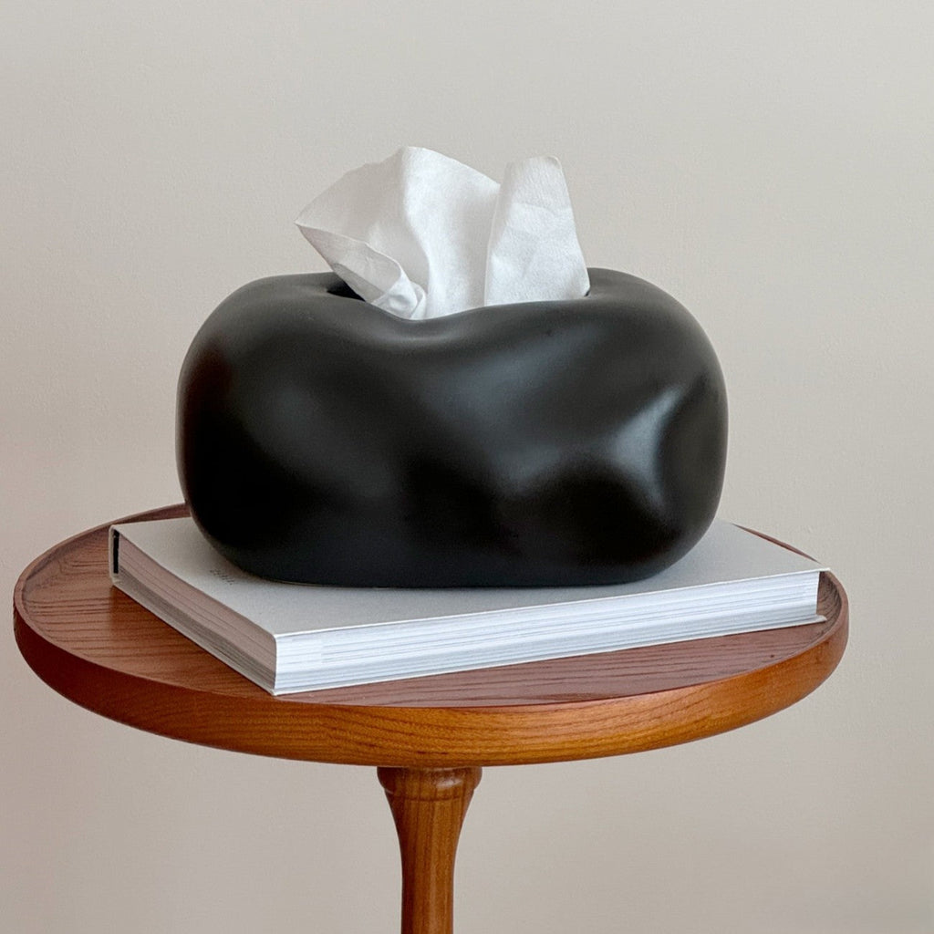 Bubble Ceramic Tissue Box Cover with Sculptural Finish