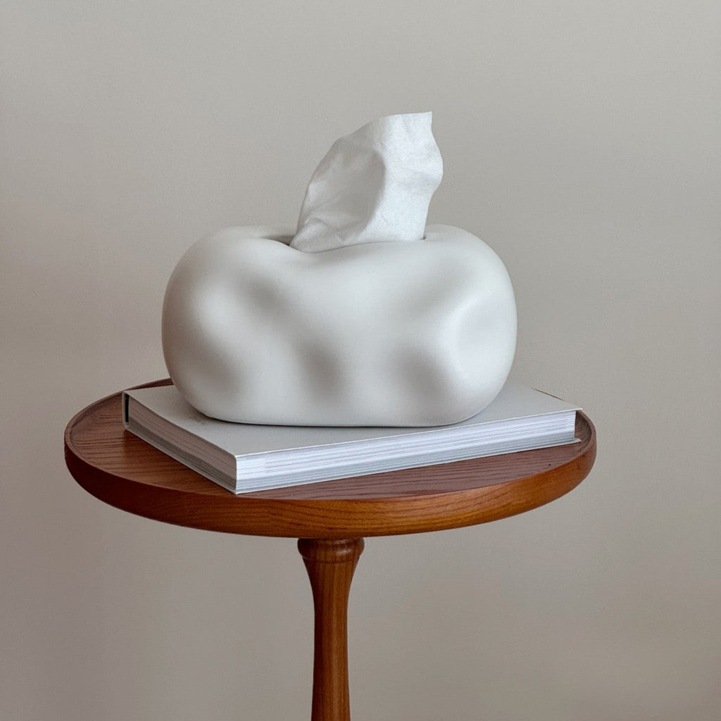 Bubble Ceramic Tissue Box Cover with Sculptural Finish