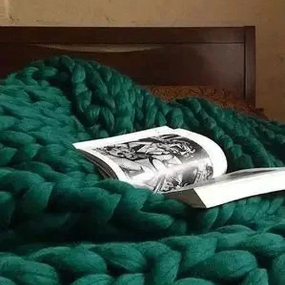 Chunky Knit Throw Blanket