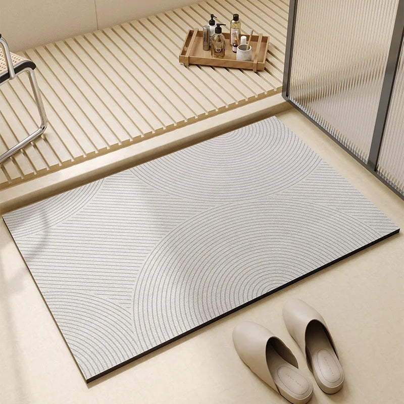 Super Absorbent Quick-Dry Bathroom Floor Mat with Non-Slip Base