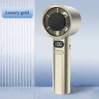 Portable Mini Handheld Fan 3000mAh USB Rechargeable High-Speed Cooling with Digital Display
