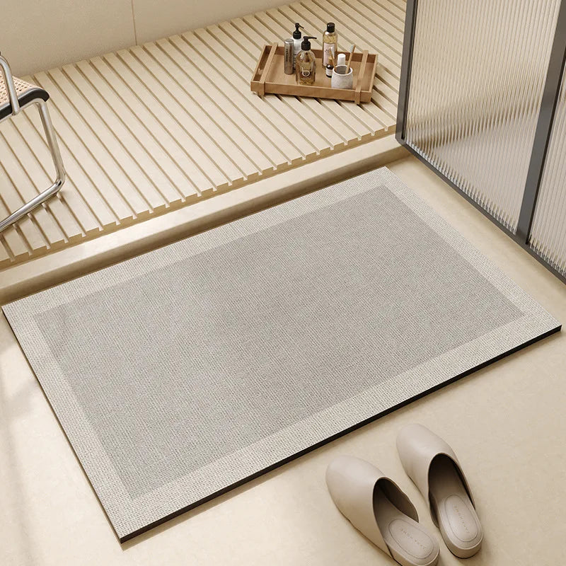 Super Absorbent Quick-Dry Bathroom Floor Mat with Non-Slip Base