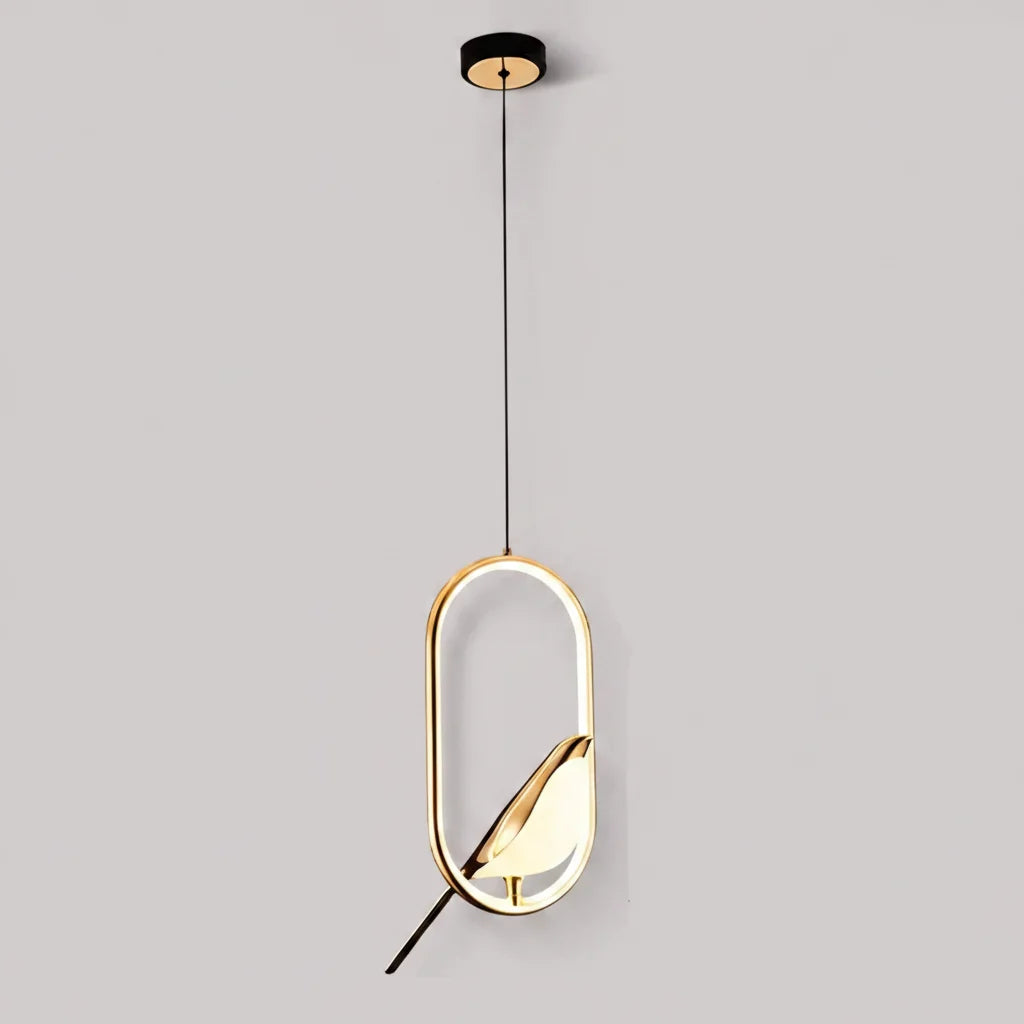 Magpie Nordic LED Pendant Light with Bird Motif