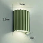 Nordic Resin Wall Lamp with Sculptural Ribbed Design