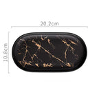Nordic Ceramic Marble Oval Tray
