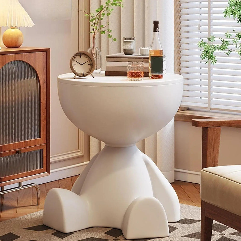 Playful Bear-Shaped Side Table with Hidden Storage