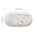 Nordic Ceramic Marble Oval Tray