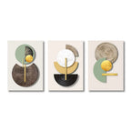Abstract Nature Canvas Wall Art Set of 3 – Desert, Dune & Palm Motifs
