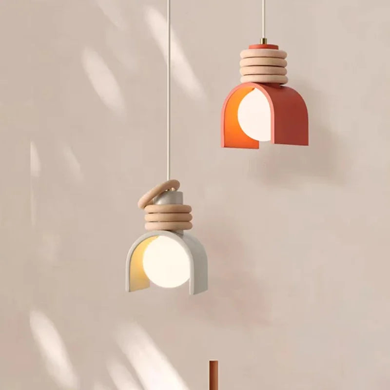 Wabi-Sabi Pendant Light in Japanese Minimalist Resin