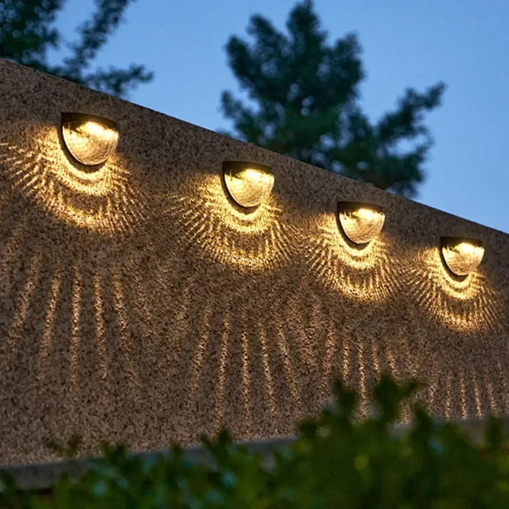 Solar Powered Garden Wall Light with Self-Contained Waterproof Design