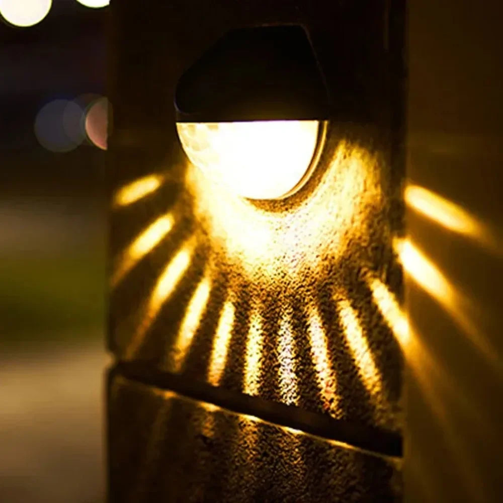 Solar Powered Garden Wall Light with Self-Contained Waterproof Design