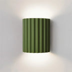 Nordic Resin Wall Lamp with Sculptural Ribbed Design