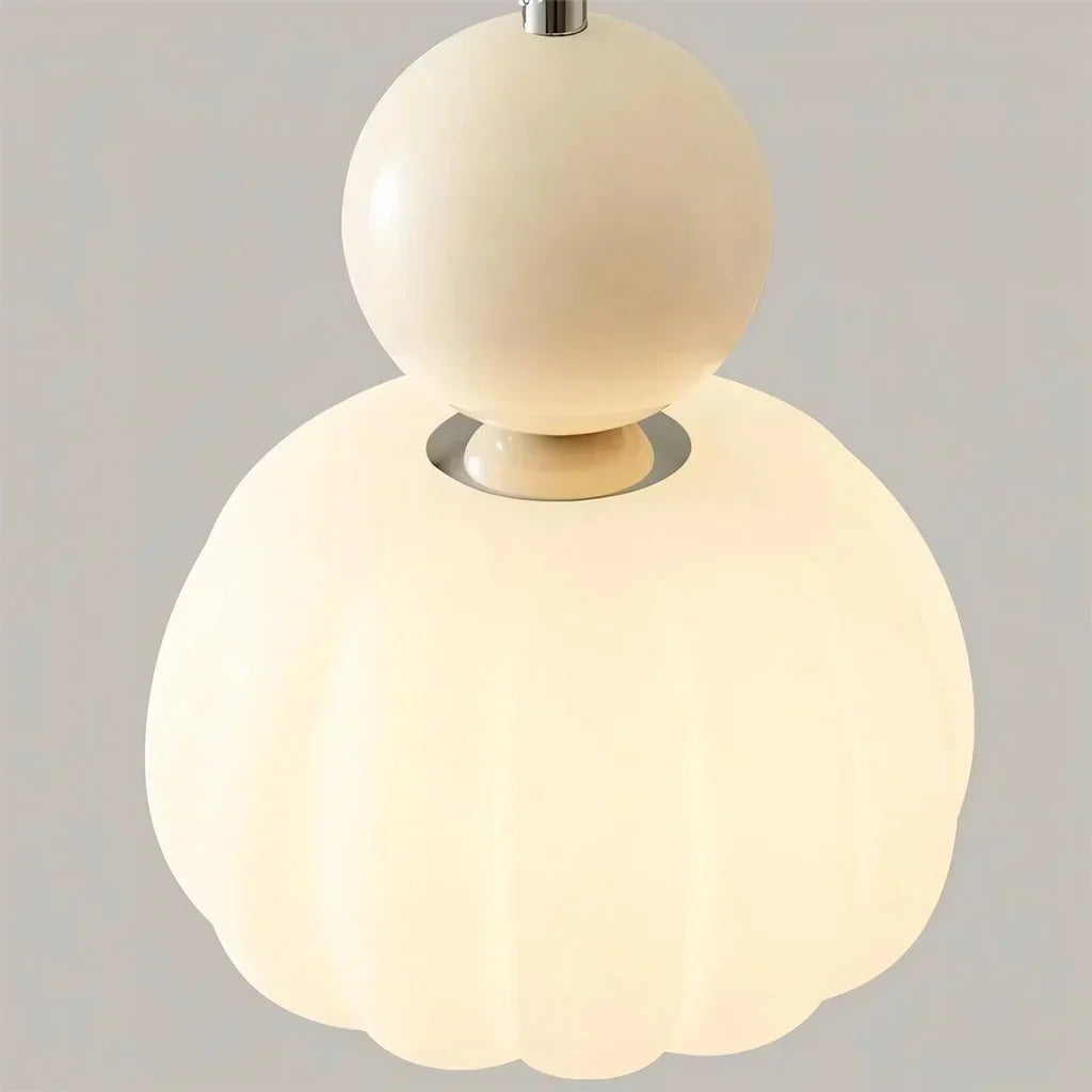 Nordic Pumpkin Pendant Light with Adjustable LED Ceiling Glow