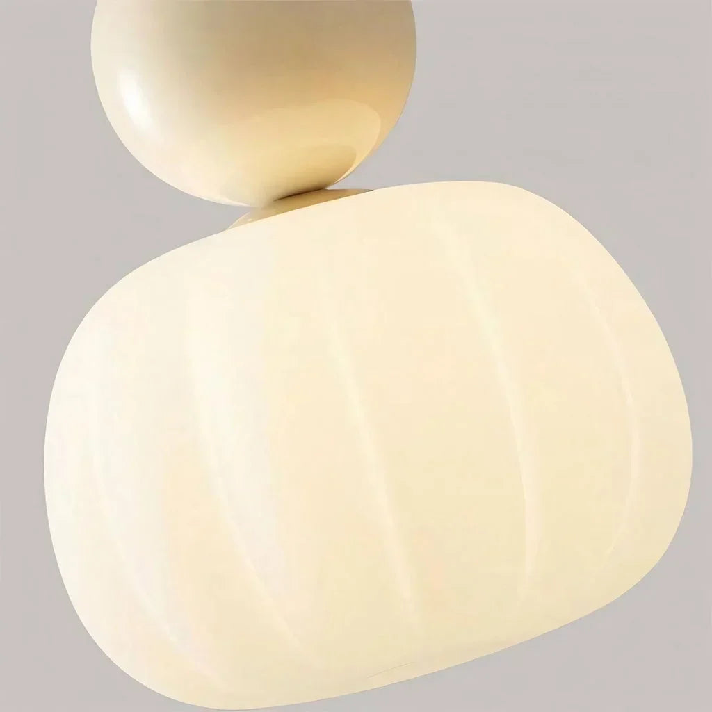 Nordic Pumpkin Pendant Light with Adjustable LED Ceiling Glow