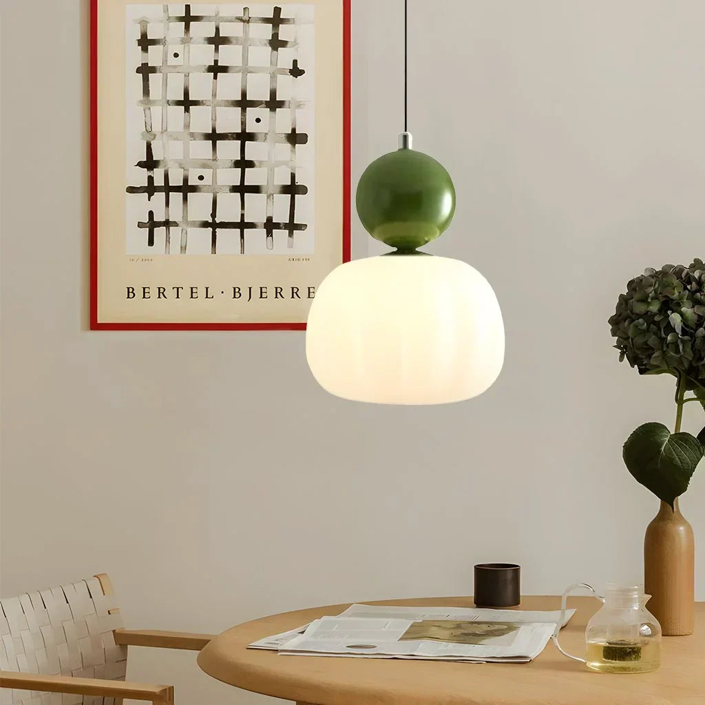 Nordic Pumpkin Pendant Light with Adjustable LED Ceiling Glow