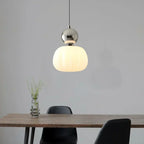 Nordic Pumpkin Pendant Light with Adjustable LED Ceiling Glow