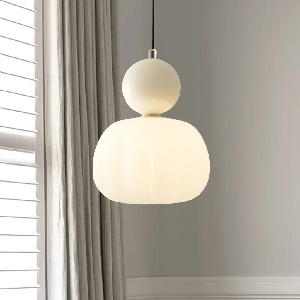 Nordic Pumpkin Pendant Light with Adjustable LED Ceiling Glow