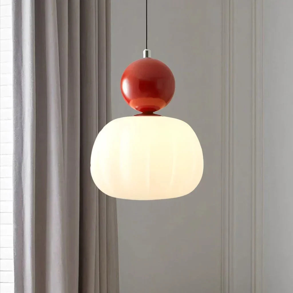 Nordic Pumpkin Pendant Light with Adjustable LED Ceiling Glow