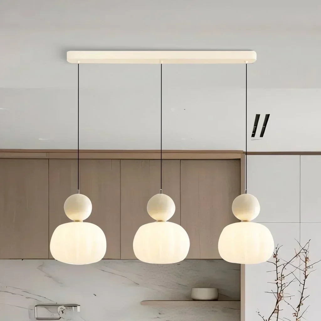 Nordic Pumpkin Pendant Light with Adjustable LED Ceiling Glow
