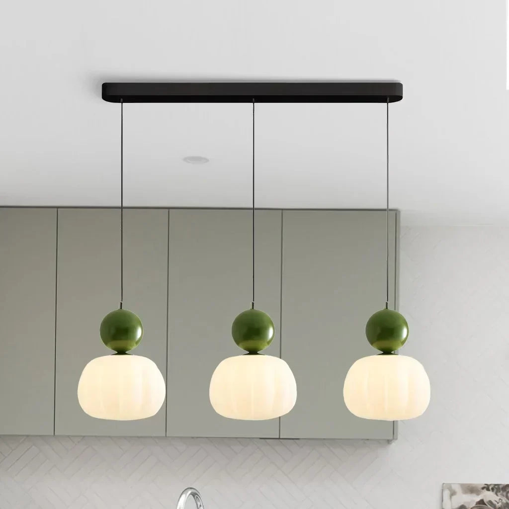 Nordic Pumpkin Pendant Light with Adjustable LED Ceiling Glow