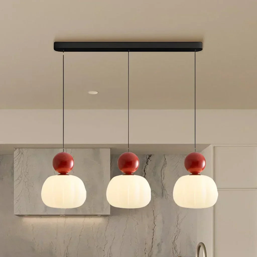 Nordic Pumpkin Pendant Light with Adjustable LED Ceiling Glow