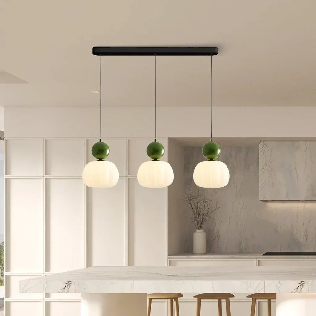 Nordic Pumpkin Pendant Light with Adjustable LED Ceiling Glow