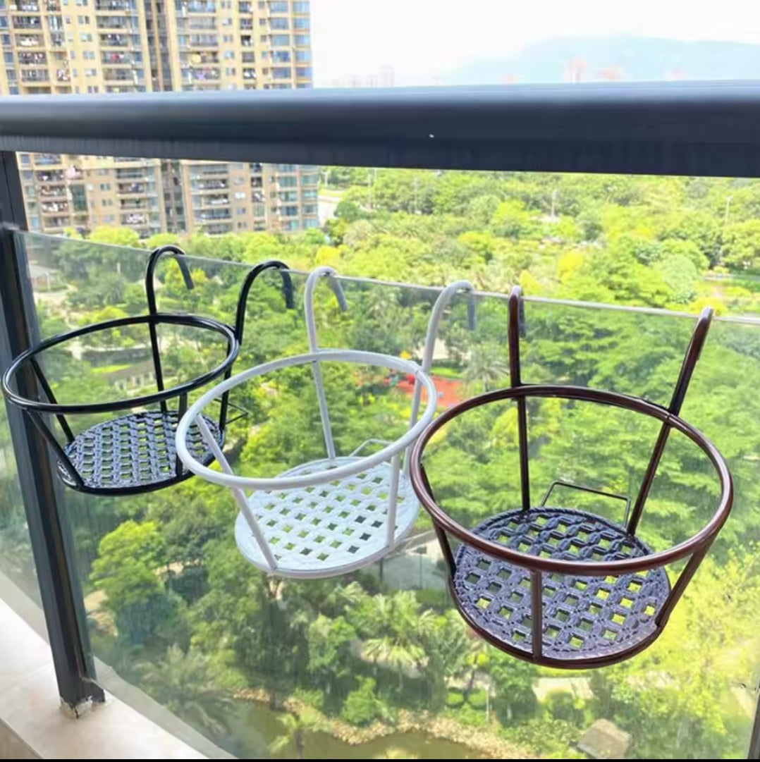 3-Piece Balcony Flower Pot Holder Set