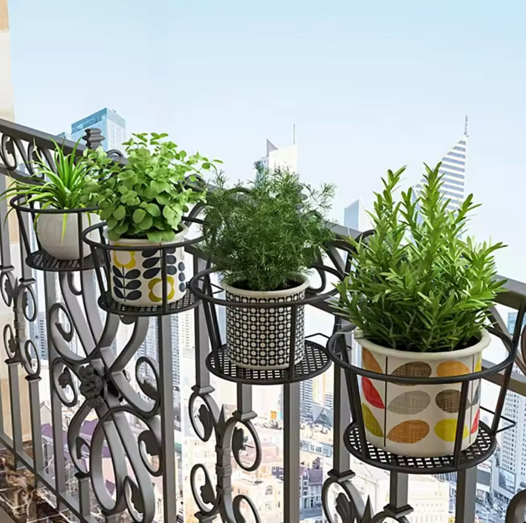 3-Piece Balcony Flower Pot Holder Set