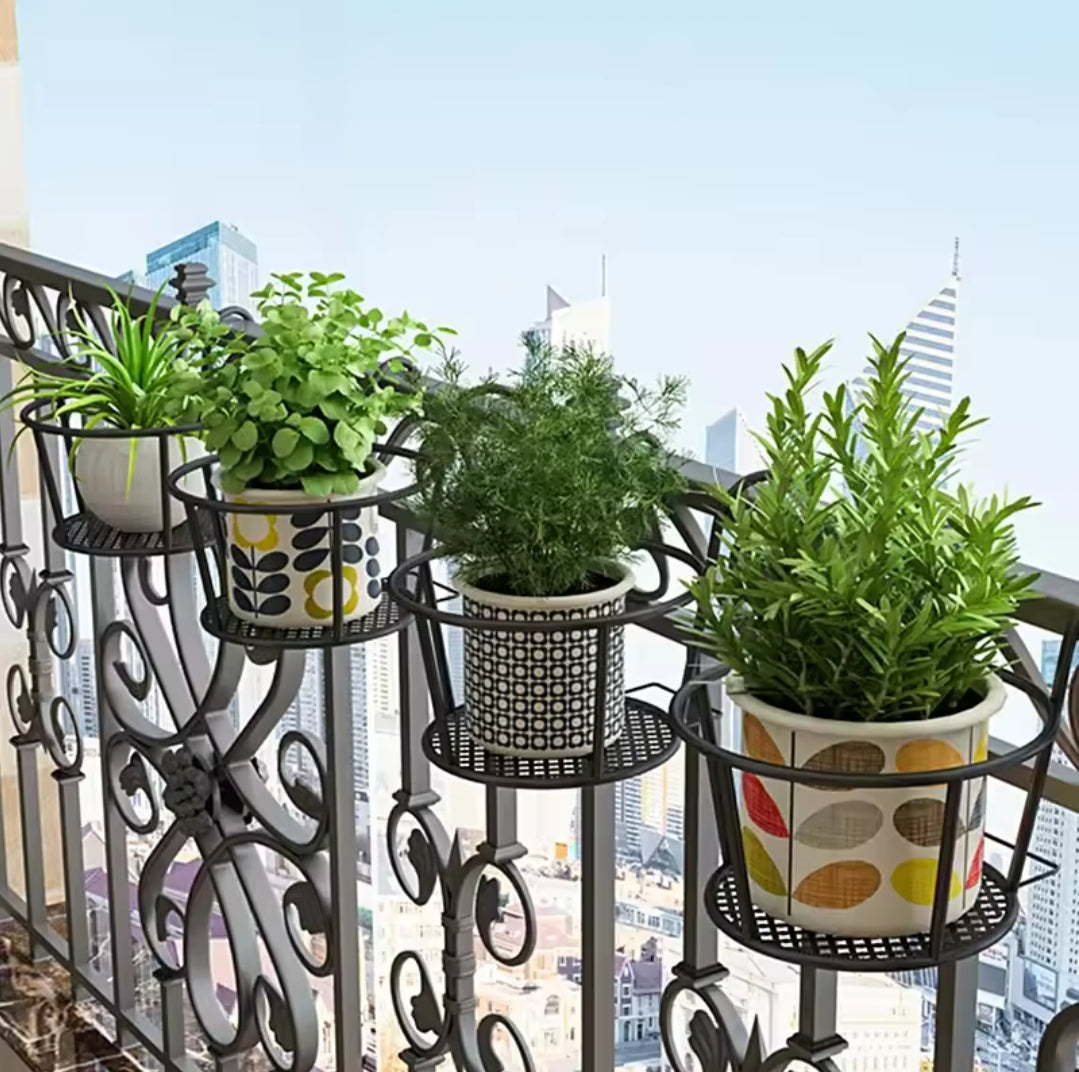 3-Piece Balcony Flower Pot Holder Set