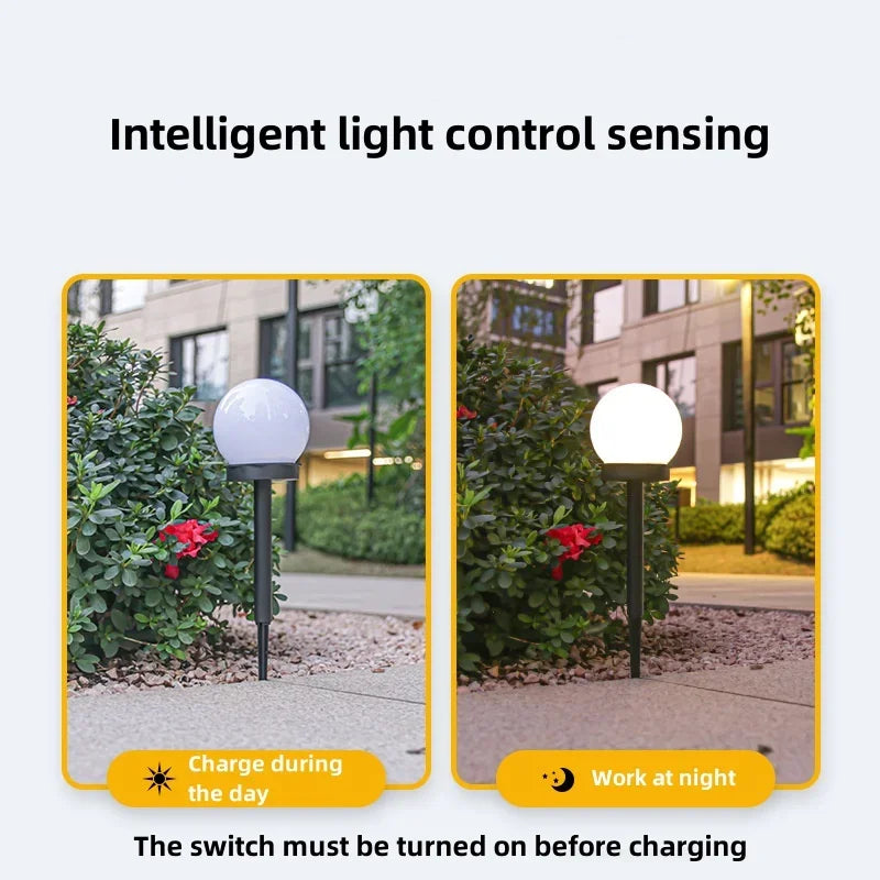 Waterproof Solar LED Garden Ball Light for Lawn and Holiday Decor